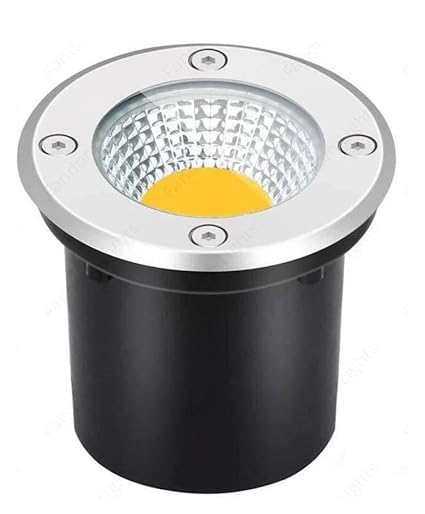 AHUJA INTERNATIONAL Ground Burial Outdoor Path Light Stainless Steal Plate Aluminum Body 220V Direct IP65 Underground Light Buried Recessed Floor Outdoor Lamp Warm White ,2 Year Warranty