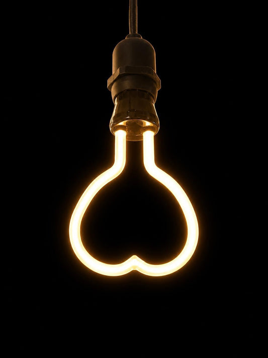 AHUJA INTERNATIONAL 4W Edison Filament Decorative Neon Shape Bulb Vintage Designer Bulb for Home Decor, Cafe, Restaurant, Bedroom, Living Room Energy Efficient,Warm White Model B Pack of 1