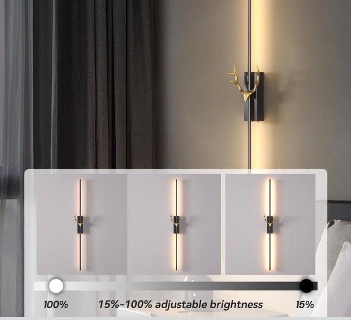AHUJA INTERNATIONAL Modern Stylish Luxurious Antler Sleek Long Tube Wall Light 12W Light Fixture Form Vanity,Mirror Picture, Bedside Wall Light 600 MM , Warm White, Cool White, Natural White