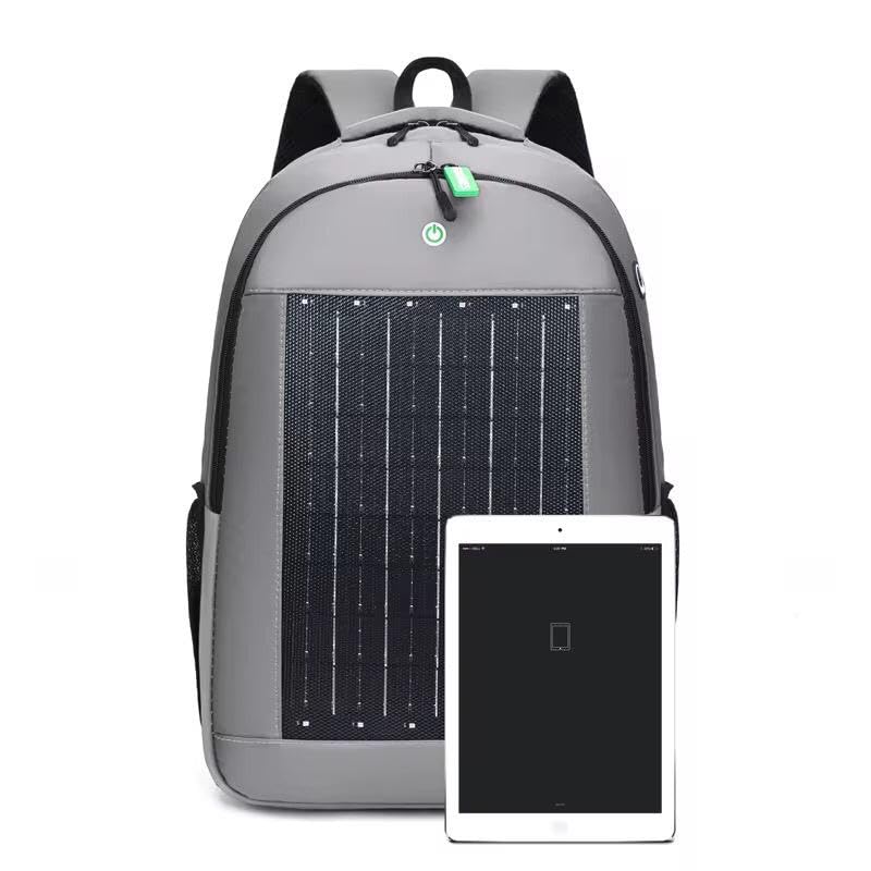 Ahuja International Solar Charging Backpack Waterproof, Weatherproof Travel Bag with USB Port for Hiking, Camping & Work Bag