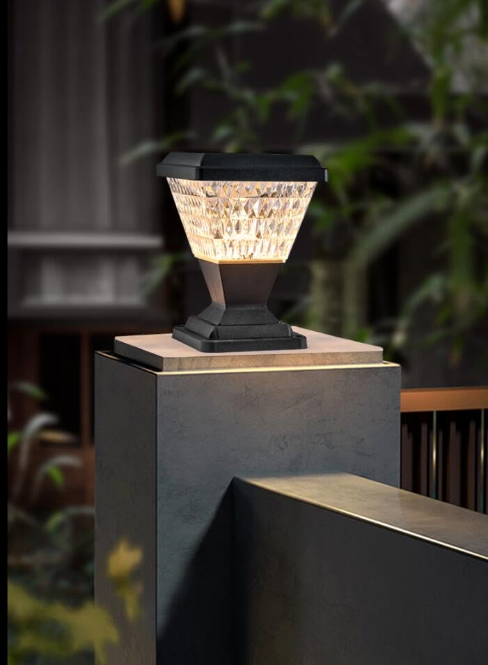 Ahuja International Solar Gate Pillar Lights 10W Decorative for Pillars, Balcony, Terrace, Outdoor Fence Deck Cap Garden Villa Yard Pillar Lighting IP65 Waterproof Light