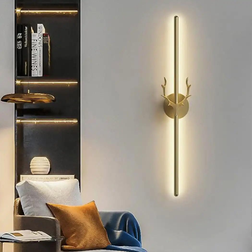 AHUJA INTERNATIONAL Modern Stylish Luxurious Antler Sleek Long Tube Wall Light 12W Light Fixture Form Vanity,Mirror Picture, Bedside Wall Light 600 MM , Warm White, Cool White, Natural White