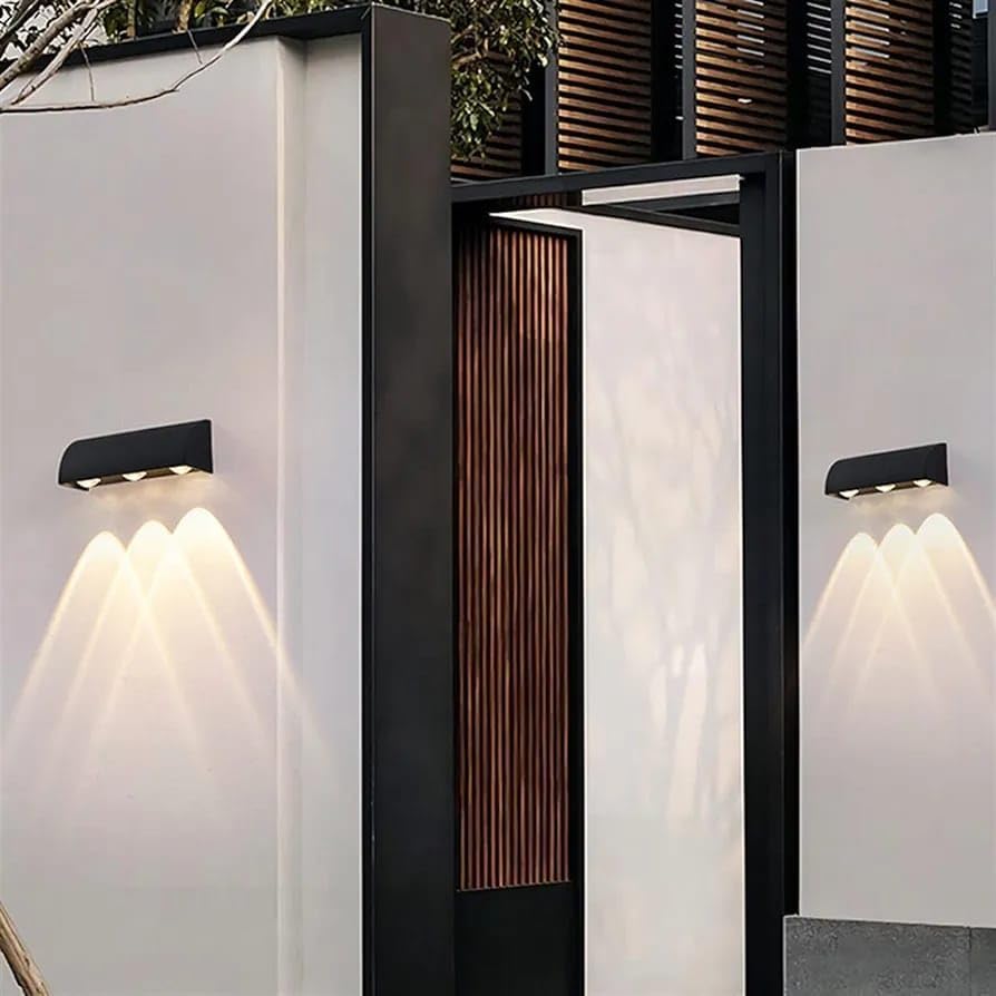 AHUJA INTERNATIONAL Modern Black Aluminium Wall Light Fixture for Waterproof Outdoor Wall Lamp for Garden, Balcony, Patio, Corridor & Home Decor Wall Light