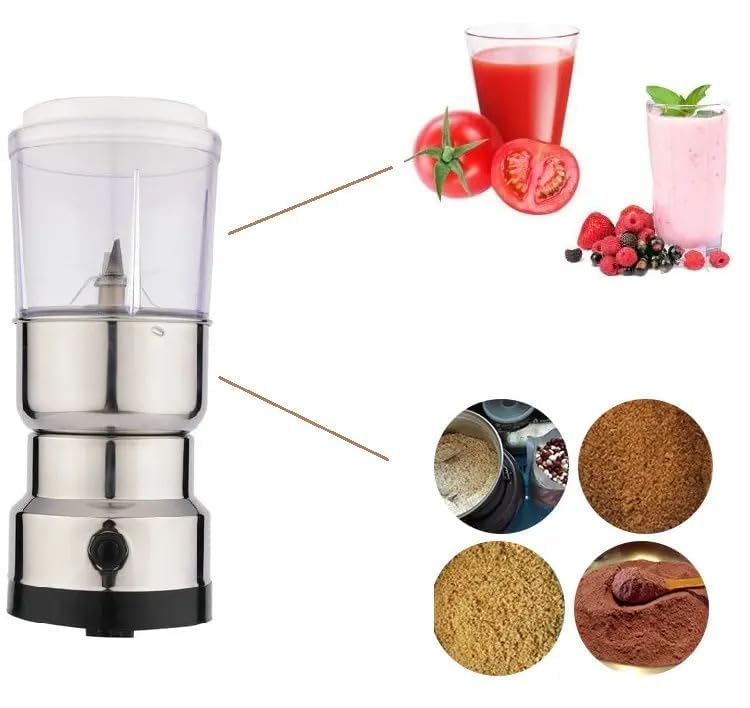 Ahuja International Modern Mixer Mini Electric Grinder & juicer Portable Stainless Steel Bowl Blender with High-Speed Motor Multifunctional Grinder juicer for Home,Kitchen Coffee,Fruits, Nuts Dry
