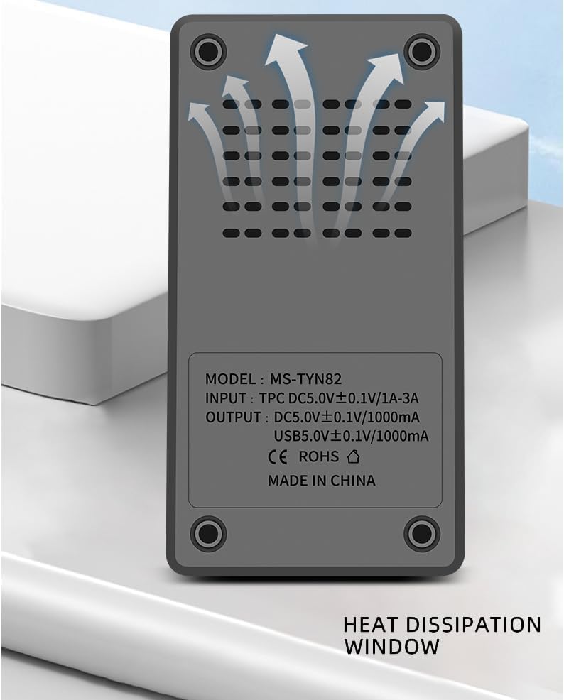 Ahuja International Solar Universal Dual Battery Charger Case Box,Battery Charger Multi Munctional Type C Intelligent Lithium Battery Holder for 26650,21700,18650,18500,16340,14500 Battery Boxs