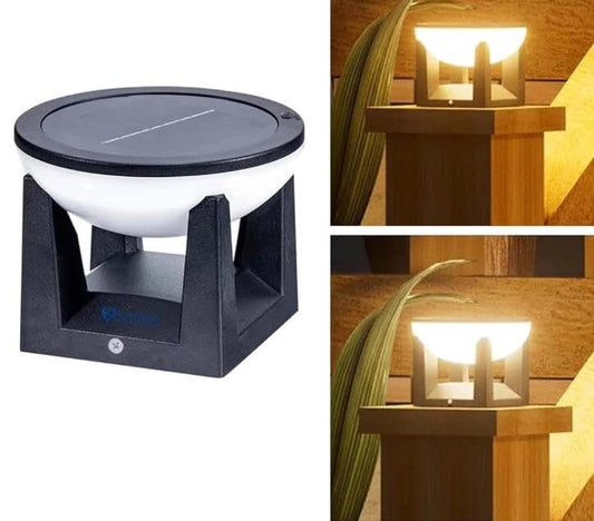 AHUJA INTERNATIONAL Solar Post Pillar Gate Light Small Outdoor Waterproof Outdoor LED Post Cap Light for Garden,Patio,Deck & Pillar Decoration,2 Brightness Levels,Dusk to Dawn,Modern Design