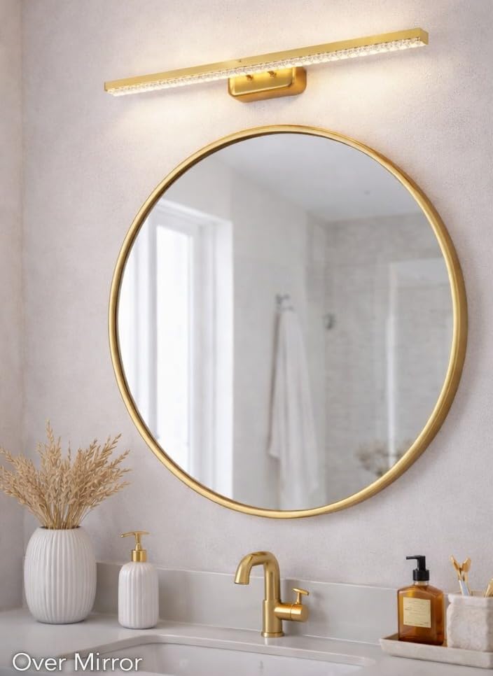 AHUJA INTERNATIONAL Luxurious Mirror Vanity 12 W Picture/Dressing/Vanity/Bathroom/Mirror Light Mode & Adjustable Head Light with 3 in One Light ,White,Warm White & Neutral White Size 50cm