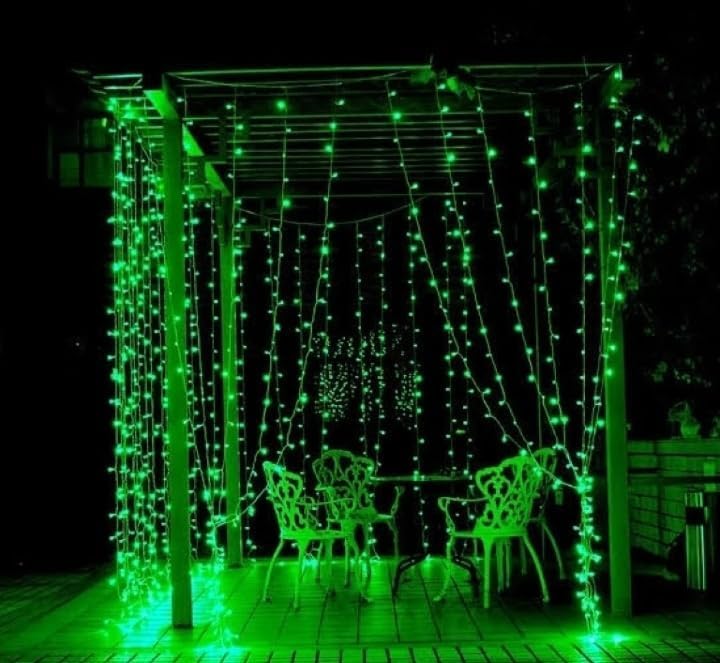 AHUJA INTERNATIONAL Diwali Decorative – Brighter Jhalar Ladi for Diwali, Parties, Weddings & Events 8MM HD Pixel Ladi Light Green 11Mtr Pack of 1