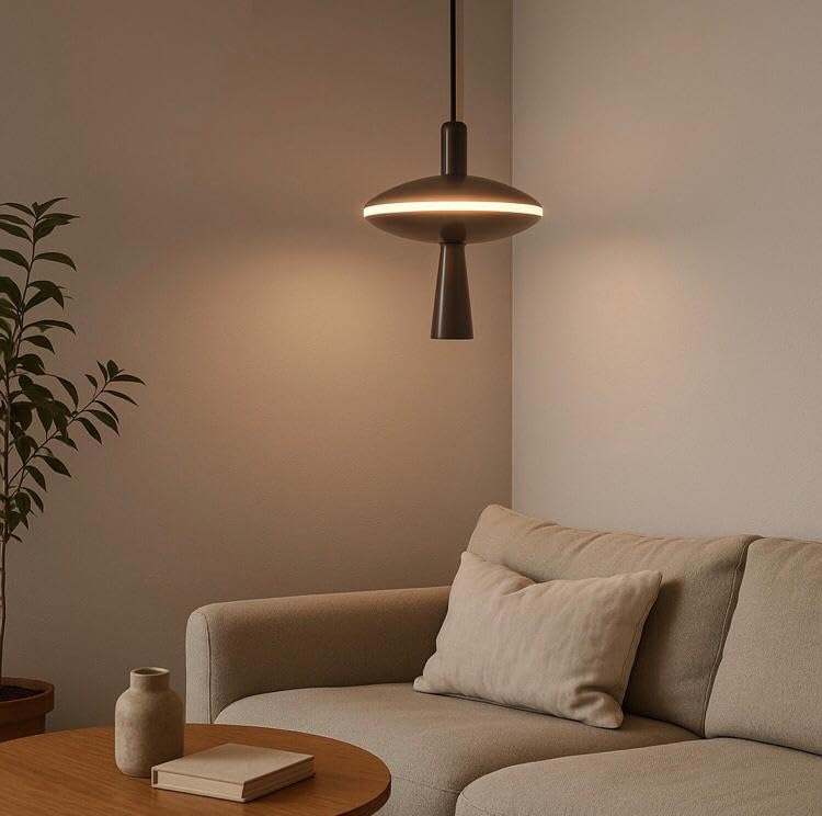 AHUJA INTERNATIONAL Hanging Light for Home Ceiling Pendant Light 8W with Hanging1-Light Long Pendant Lamp Ceiling Light - Warm White