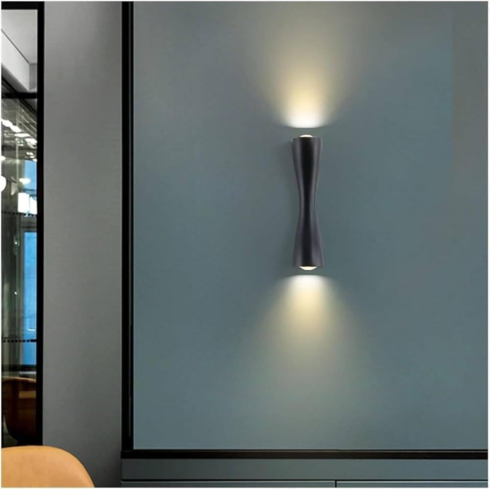 AHUJA INTERNATIONAL Modern Slim Long Gold/Black Indoor Outdoor Wall Lamp Up and Down Wall Sconce Light Fixtures Wall Light (Warm White)