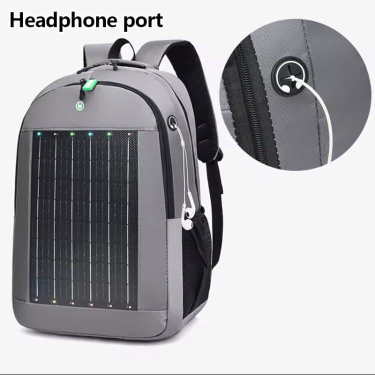 Ahuja International Solar Charging Backpack Waterproof, Weatherproof Travel Bag with USB Port for Hiking, Camping & Work Bag