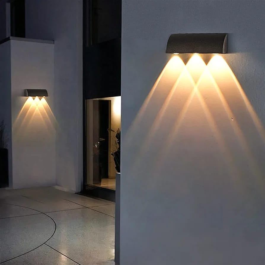 AHUJA INTERNATIONAL Modern Black Aluminium Wall Light Fixture for Waterproof Outdoor Wall Lamp for Garden, Balcony, Patio, Corridor & Home Decor Wall Light