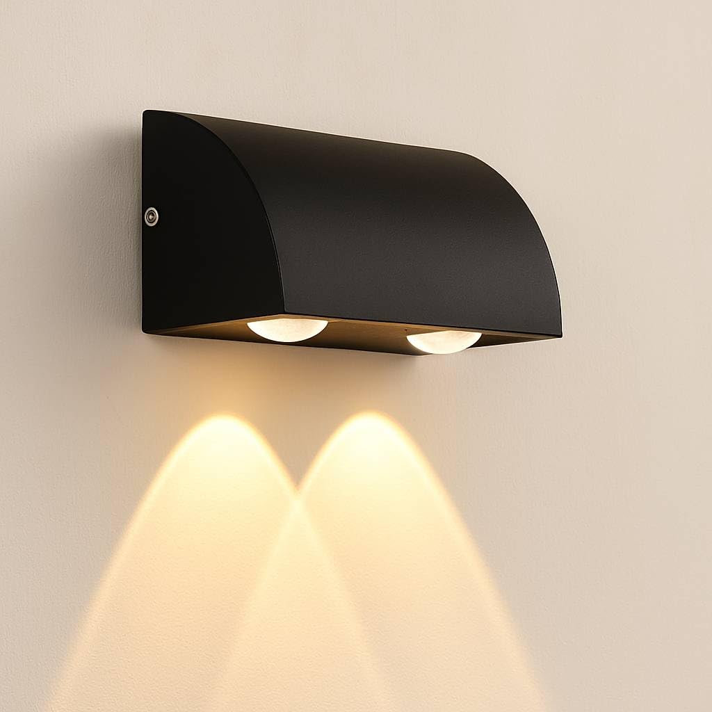 AHUJA INTERNATIONAL Modern Black Aluminium Wall Light Fixture for Waterproof Outdoor Wall Lamp for Garden, Balcony, Patio, Corridor & Home Decor Wall Light