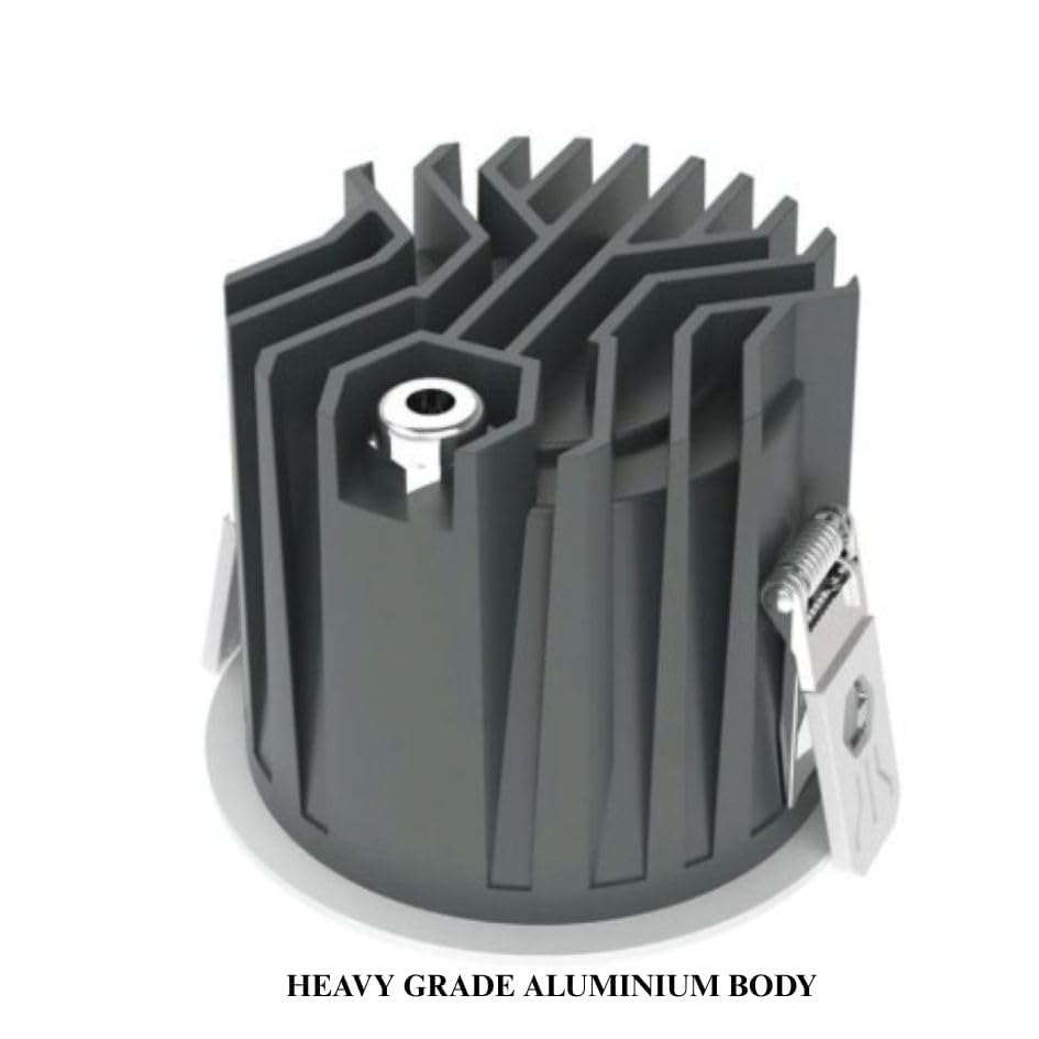 AHUJA INTERNATIONAL Ceiling Recessed Surface Round Down Cob Light 12 Watts, Energy Efficient Spot Focus Cob False Light  2-Year Warranty - 75 mm Cut Out, Warm White