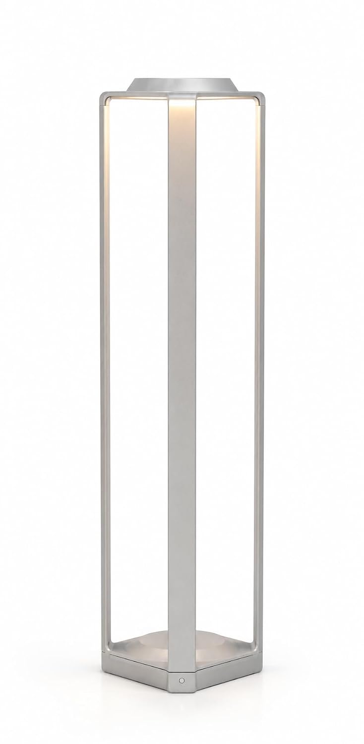 AHUJA INTERNATIONAL Modern Outdoor Bollard Light Sleek Grey Body Landscape Lamp Warm White for Garden, Pathway & Driveway Lawn, Park, Walkway & Décor Weather-Resistant Pillar Light Big Lamp,  Pack of 1