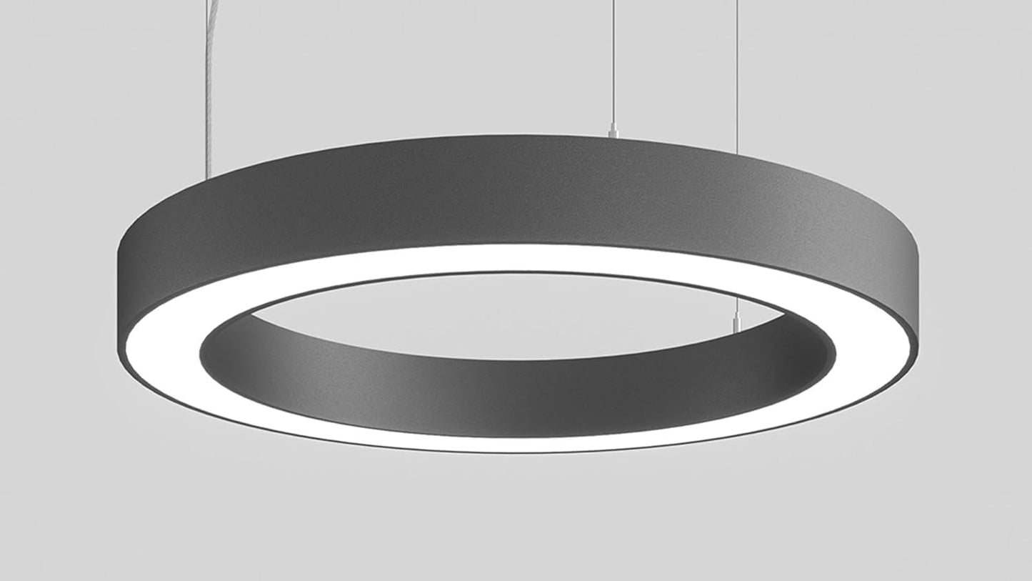 AHUJA INTERNATIONAL Modern Ceiling Chandelier Hanging Led Profile Pendant Light Fixture for Home Decor Office Light, Black Gym, 40 Watts 600 & 1200 MM Warm White, White, Natural White (3in1 color)