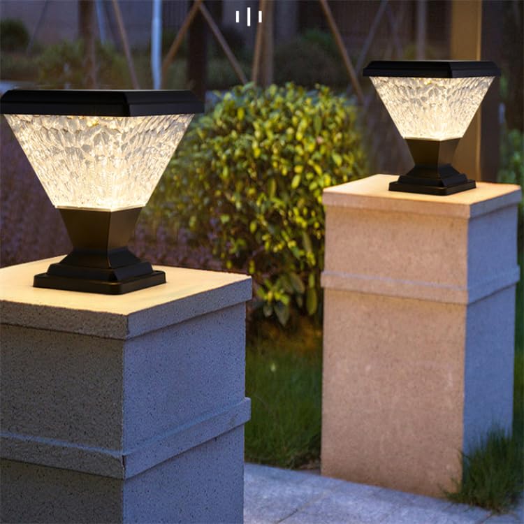 Ahuja International Solar Gate Pillar Lights 10W Decorative for Pillars, Balcony, Terrace, Outdoor Fence Deck Cap Garden Villa Yard Pillar Lighting IP65 Waterproof Light