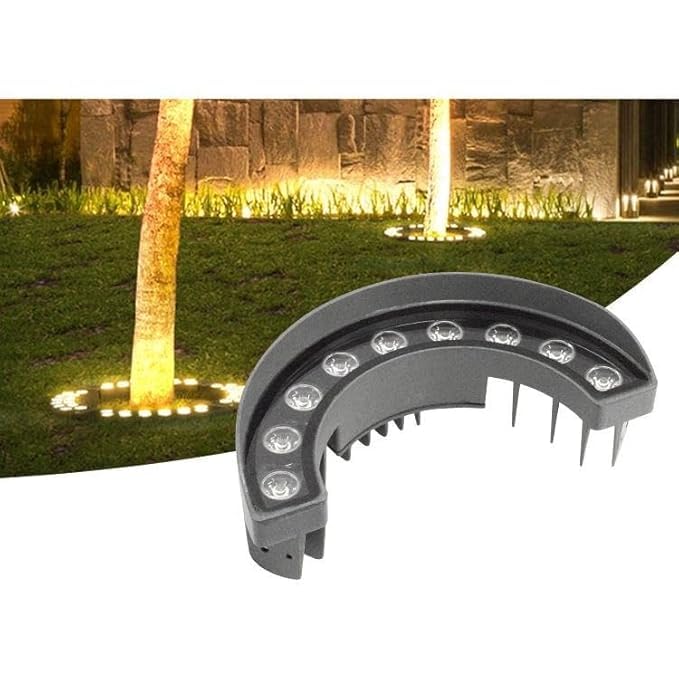 Ahuja International Led Tree Hugging Light Outdoor IP65 Waterproof Spotlight Garden Scene Palm Tree 12w Color Circular Tree Illumination Light, Warm White, Customizable (2-Year Warranty)