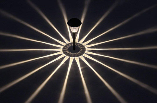 Ahuja International Modern Solar Garden Lights 5W for Outside Solar Outdoor Lights Auto On/Off Landscape Lighting for Yard Garden Pathway Walkway Solar Powered Ground Plug-in Warm White Lamp