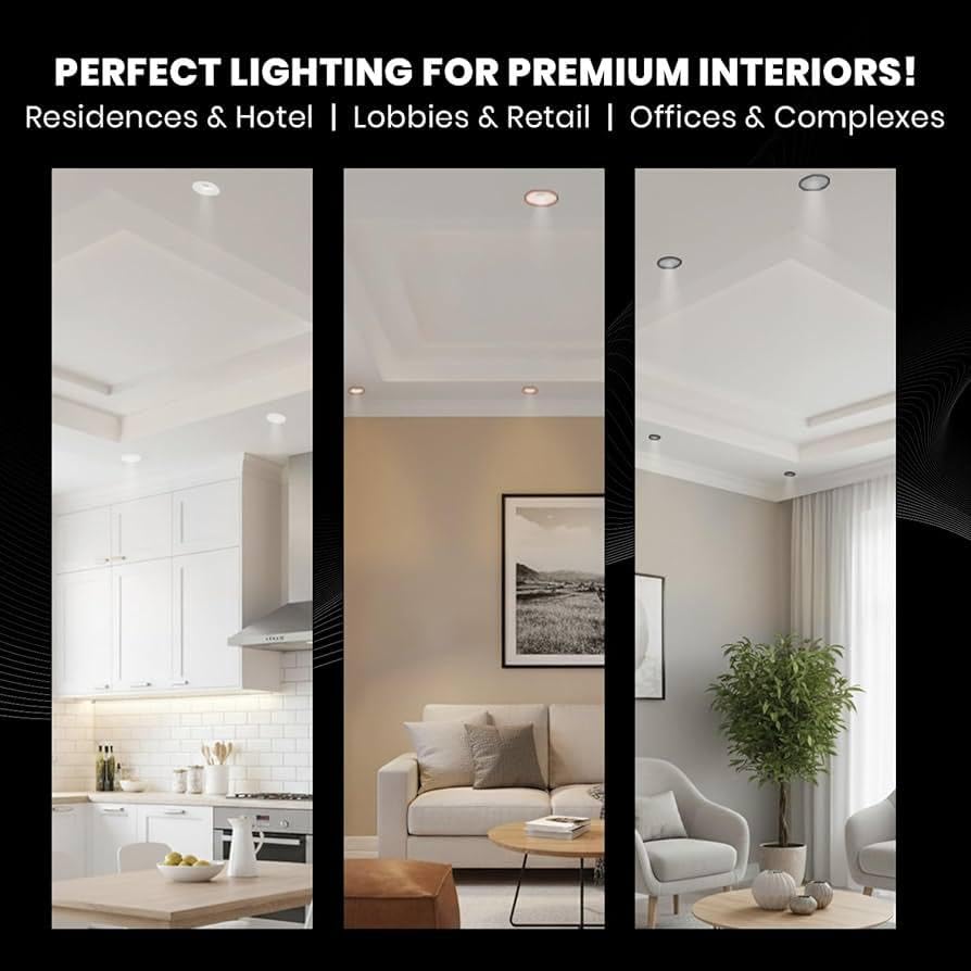 AHUJA INTERNATIONAL Premium Cob Spot Cabinet Ceiling Rose Gold ReflectorLight, Optical Cob, Elegant Spaces with The Brilliance and Beauty of The All-New Premium Cob Light