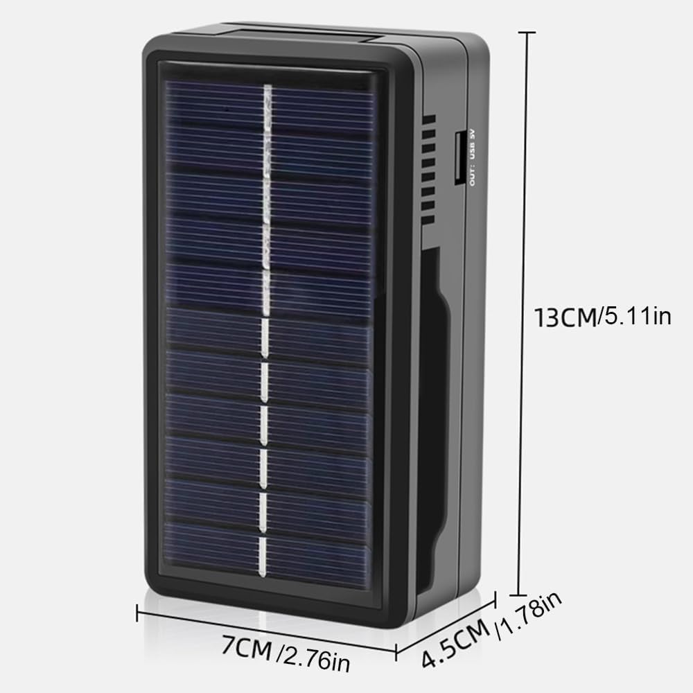 Ahuja International Solar Universal Dual Battery Charger Case Box,Battery Charger Multi Munctional Type C Intelligent Lithium Battery Holder for 26650,21700,18650,18500,16340,14500 Battery Boxs