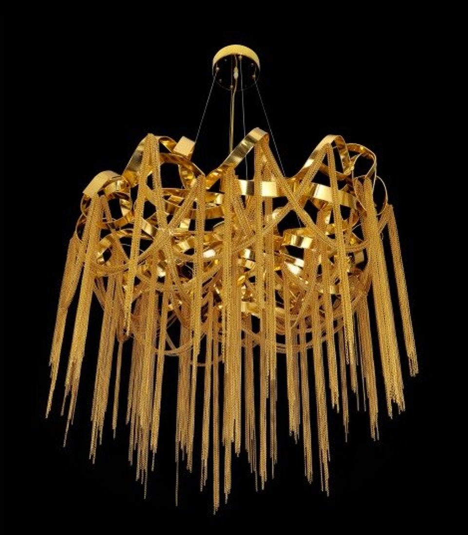 Ahuja International Modern Luxury Chandelier Light Chain Tassel Living Room Dining Room Chandelier Villa Lamps ( 600/800MM)