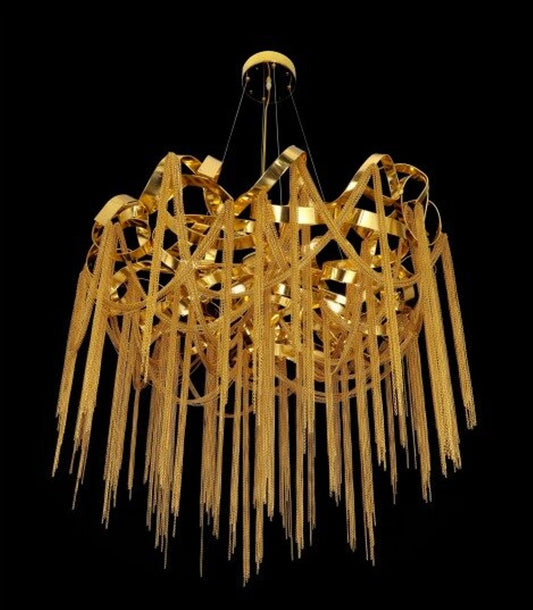 Ahuja International Modern Luxury Chandelier Light Chain Tassel Living Room Dining Room Chandelier Villa Lamps ( 600/800MM)