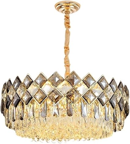 Ahuja International Luxury Modern Golden Decoration LED Pendant Light Ceiling Crystal Chandeliers Light