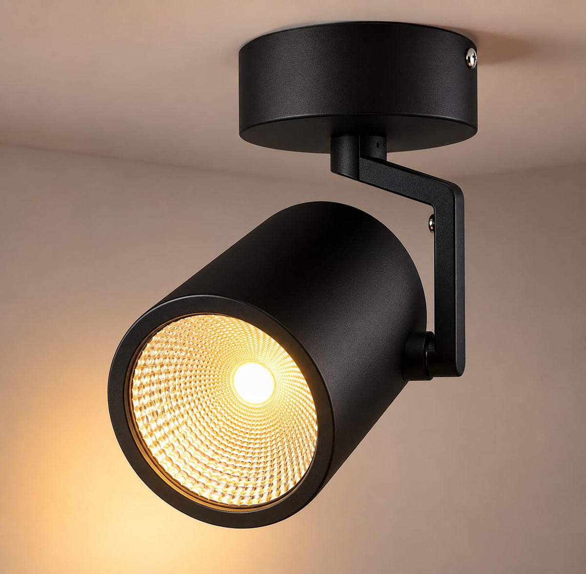 AHUJA INTERNATIONAL 50W COB Wall Spot Light for Home 360° Adjustable Rotatable Focus Track Light Cylindrical Wall Mounted Spotlight for Bedroom Display, Black Body 2-Year Warranty , Pack of 1
