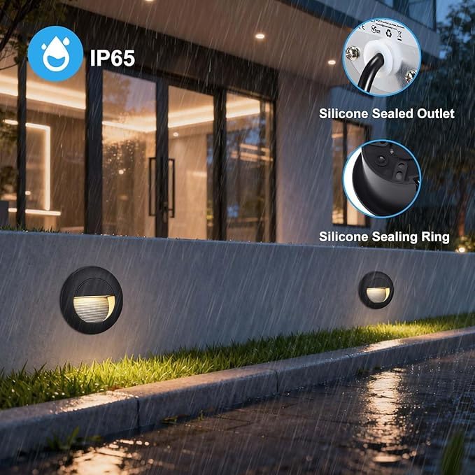 AHUJA INTERNATIONAL Foot Light Wall Light Recessed Wall Light for Indoor Step Lighting with 3W Integrated, Die-cast Aluminum Stair Railing Post Accenting Fixtures (2Year Warranty)