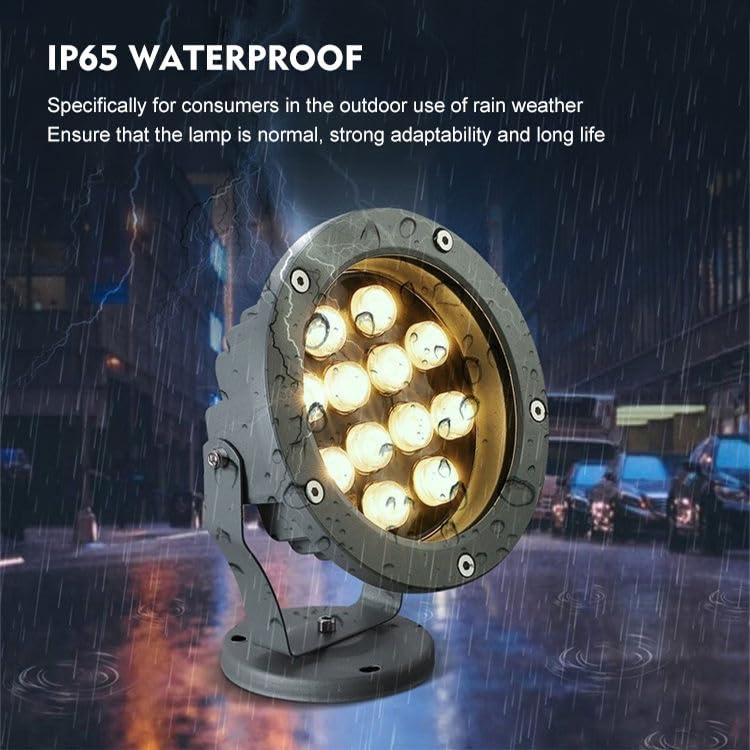 Ahuja International Modern Tree Hugging Floor Light Spotlight with Waterproof for Outdoors IP65, Round Garden Spotlights, Adjustable Angle, 85-265V Floor Spotlight (2-Year Warranty) (Warm White)