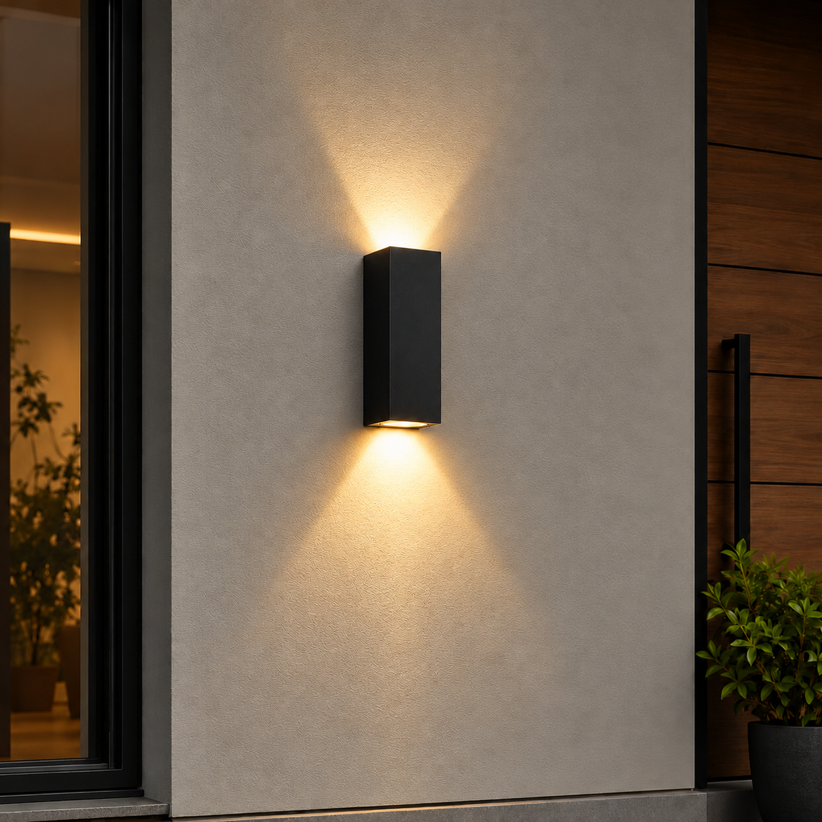 AHUJA INTERNATIONAL 6W Up Down Wall Light Modern Wall Lamp for Indoor & Outdoor Use Warm White Waterproof Wall Sconce for Home Balcony Porch & Garden 2 Year Warranty Pack of 1