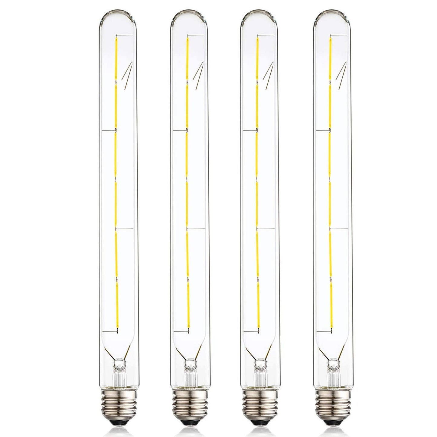 AHUJA INTERNATIONAL T300, T30 LED Long Tube Edison Bulbs, 6W Vintage LED Filament Bulbs, E26, E27 Base Warm White LED T10 Tubular Filament Lights 11.8 inch Glass Lamps ) Linear