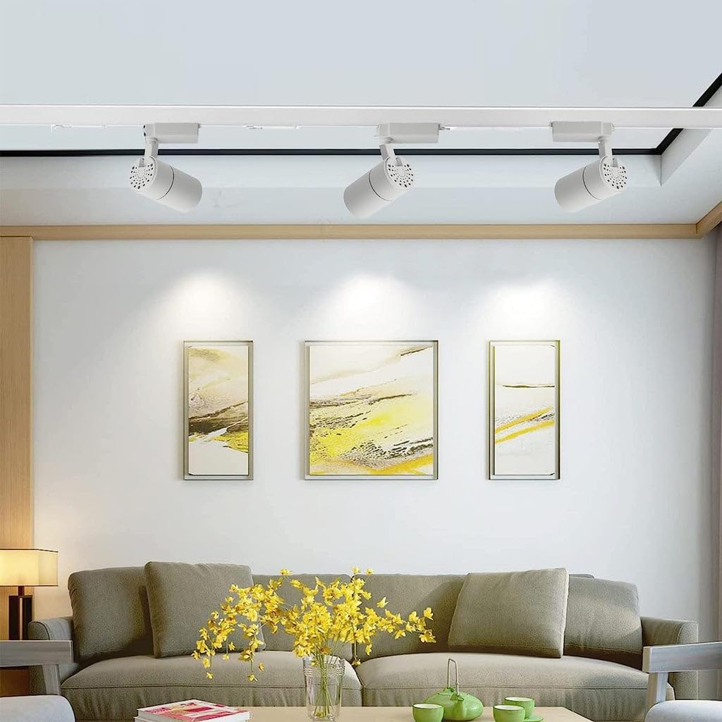 AHUJA INTERNATIONAL 3 in 1 Track light ,Warm,cool & Natural , Spot, Focus, Track Light, Rotatable Light Head,Home, Showroom, Living Room, White Body ,Trackway Not Included