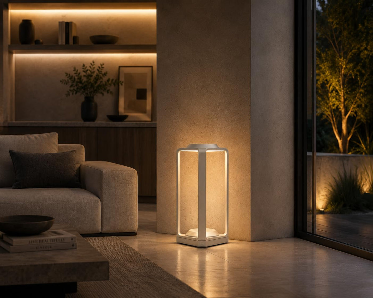 AHUJA INTERNATIONAL Modern Outdoor Bollard Light Sleek Grey Body Landscape Lamp Warm White for Garden, Pathway & Driveway Lawn, Park, Walkway & Décor Weather-Resistant Pillar Light Small Lamp  Pack of 1