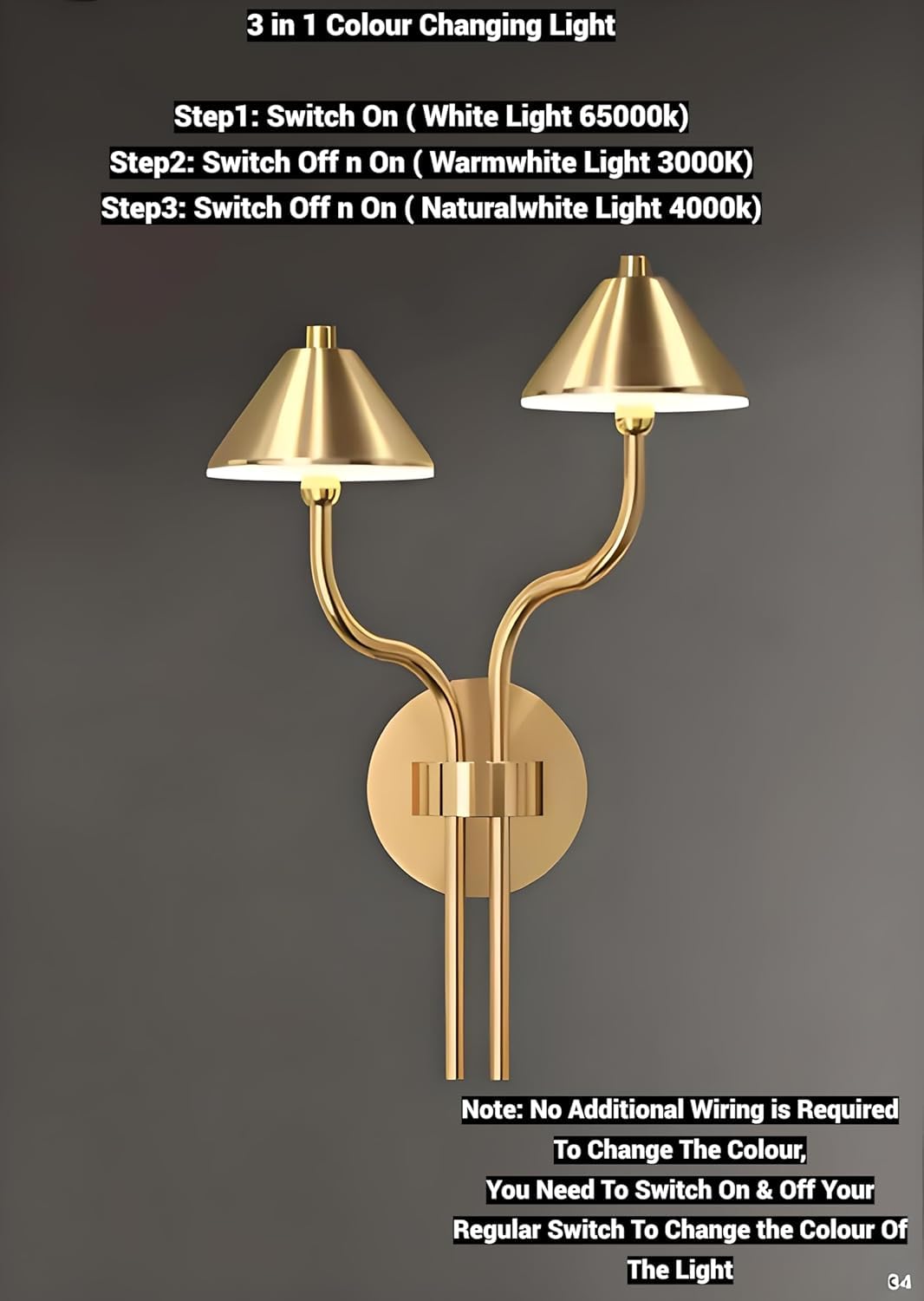 AHUJA INTERNATIONAL Modern Long Mushroom Umbrella Design Wall Lamp 12W Light Fixture for Living Room, Bedroom, Café & Home Décor Wall Lamp White,Warm & Natural White