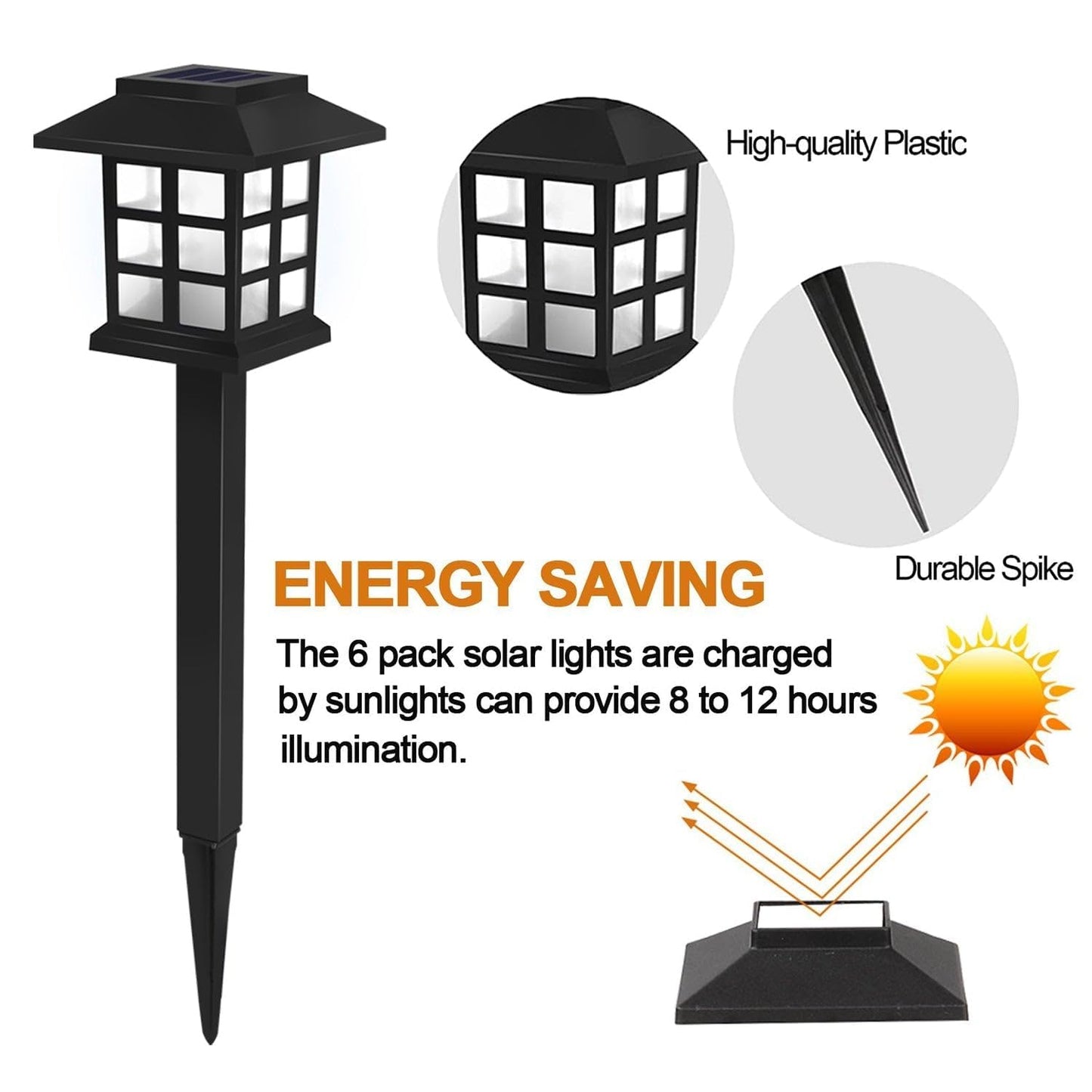 Ahuja International rechargable solar garden lights _auto on off