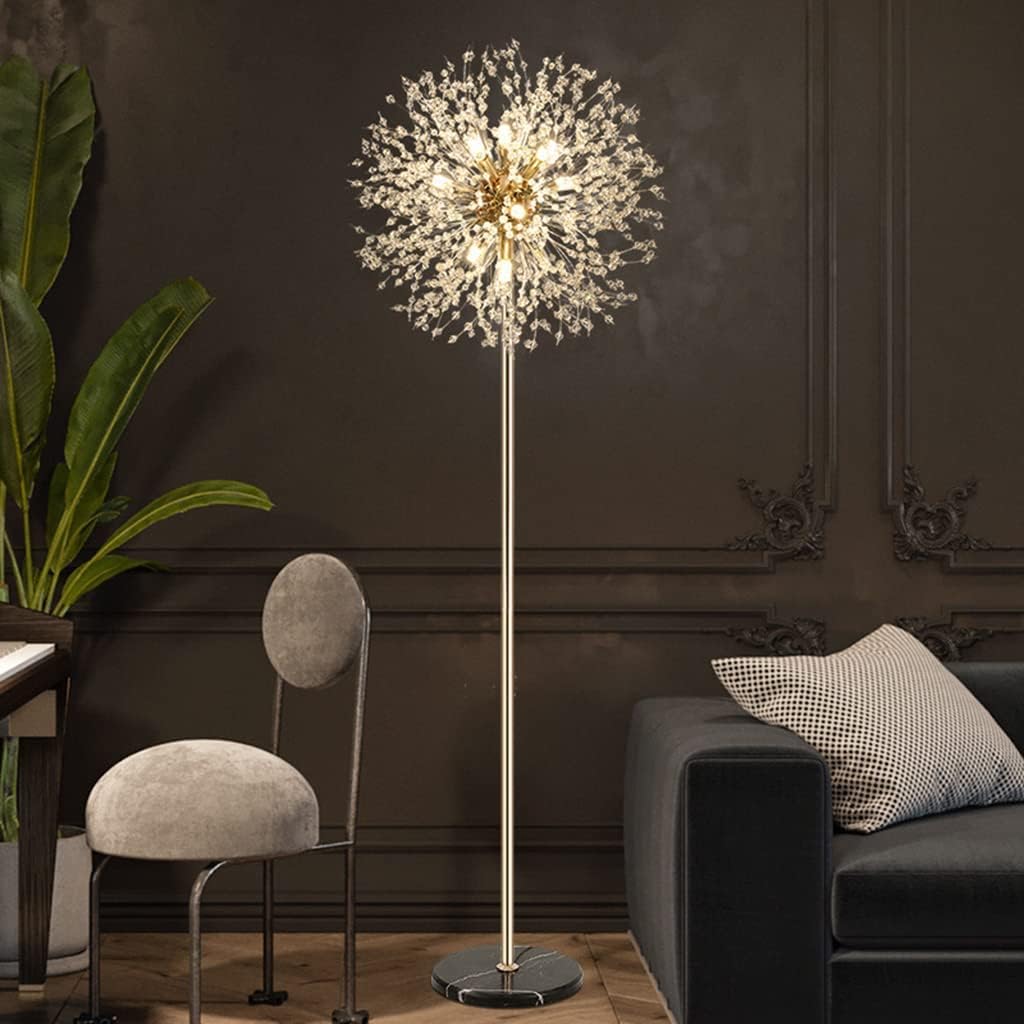 Ahuja International Floor Light Floor Lamp Creative Modern Crystal Standing Lamps Bedroom Floor Light for Home Bedside Study Tall Lighting Decoration Home Decoration