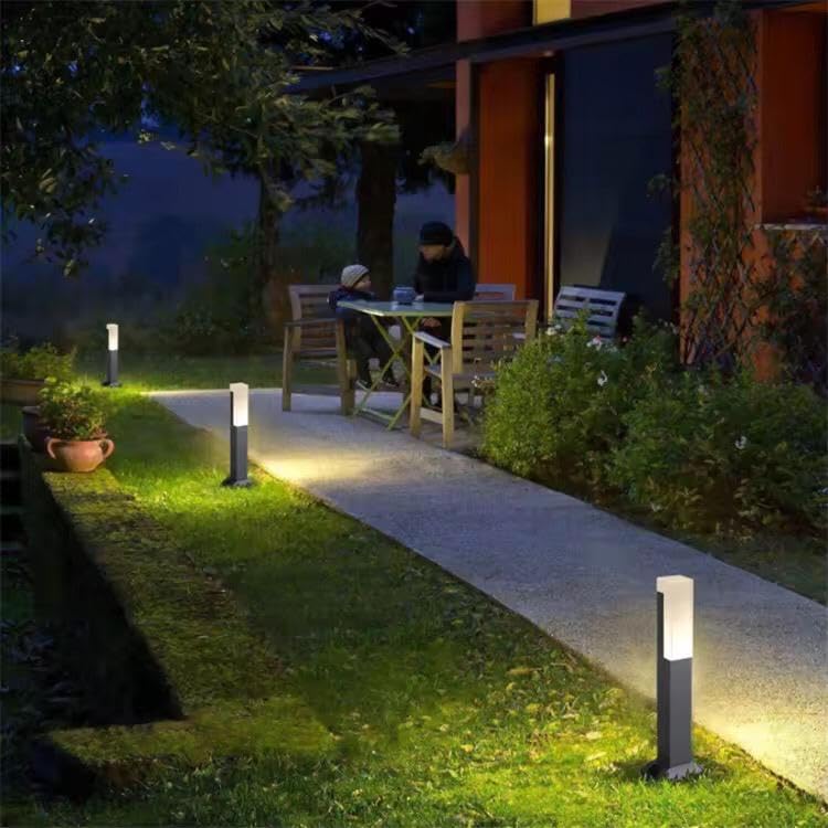 AHUJA INTERNATIONAL Modern Gate & Bollard 2ft Bollard Light IP65 Waterproof Garden Post Light, Rectangular  Lamp for Pathway, Lawn, Driveway, Entrance – Warm White 2-Year Warranty, 600 mm