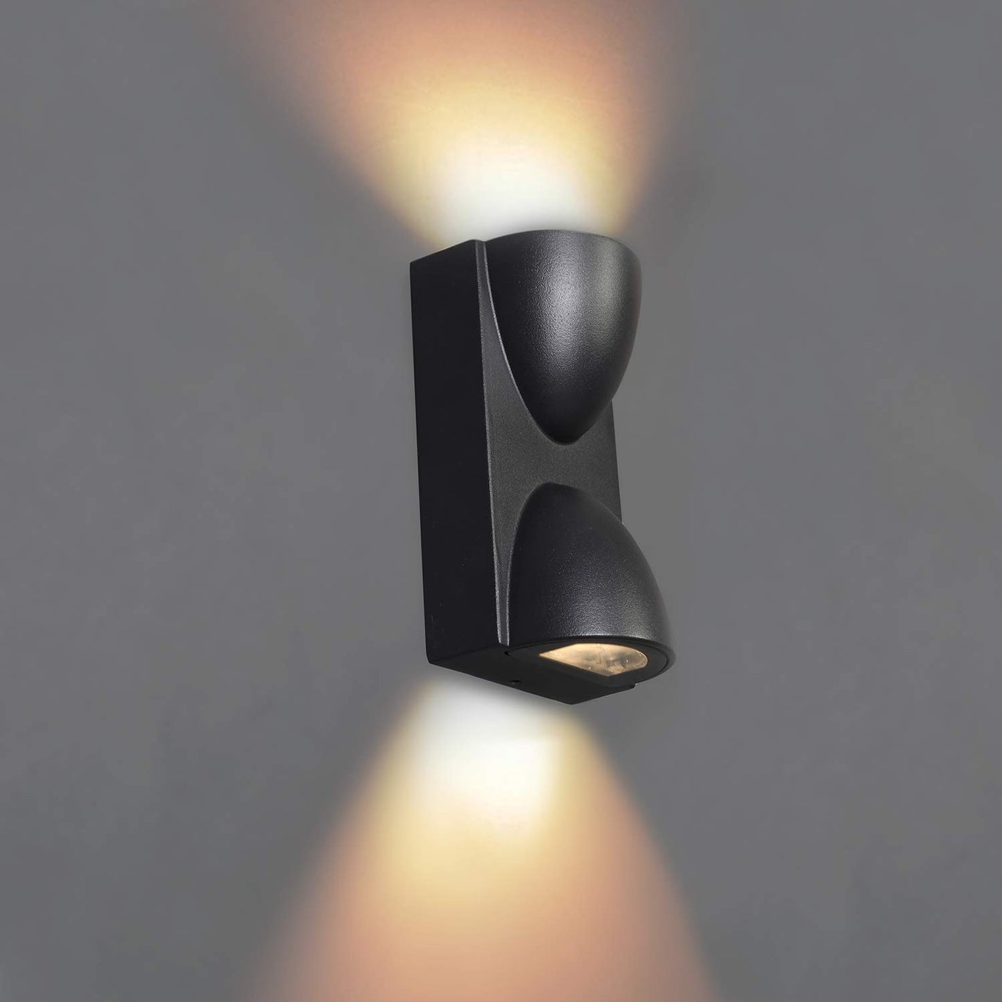 AHUJA INTERNATIONAL Black Wall Sconce Outdoor Wall Light 5W Up Down for Bedroom, Living Room, Café, Restaurant, Hallway, Kitchen & Outdoor Area Wall Light Warm White