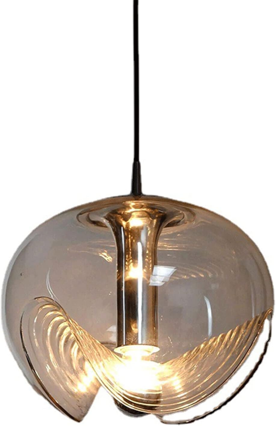 AHUJA INTERNATIONALPendant Lights, Modern Indoor Glass Pendant Light Creative Ceiling Light Simple Single Head Chandelier with Spherical Glass Shade E27/E26 Bulb Interface Hanging Light for Dinning Room Corridor Kitche