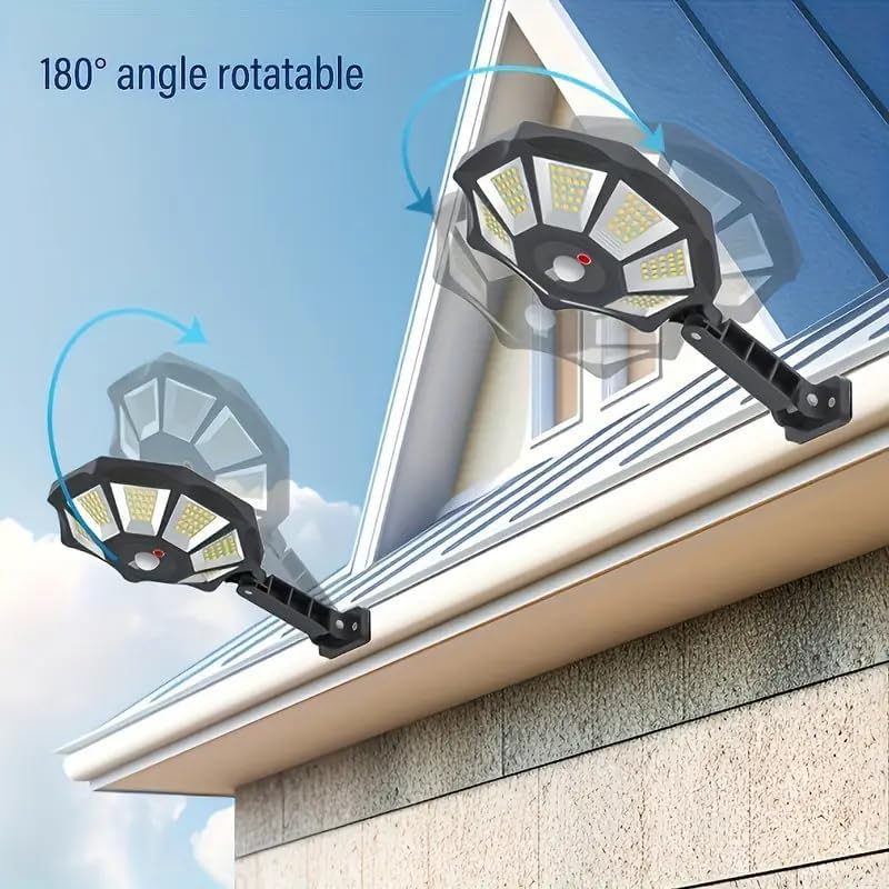 AHUJA INTERNATIONAL Solar Powered Street Light Outdoor | Ultra Bright Security Lamp with Motion Sensor | Auto Dusk to Dawn Waterproof Solar Light for Driveway, Backyard, Garden Pack of 1