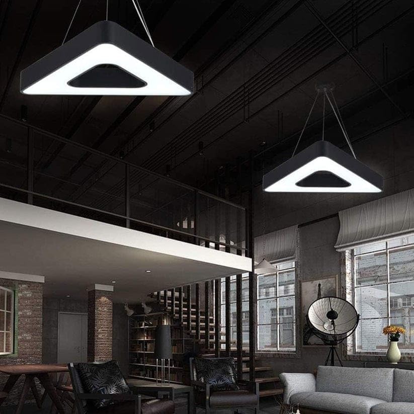 AHUJA INTERNATIONAL Modern Ceiling Chandelier Hanging Led Profile Pendant Light Fixture for Home Decor Office Light, Black Gym, 40 Watts 600 & 1200 MM Warm White, White, Natural White (3in1 color)