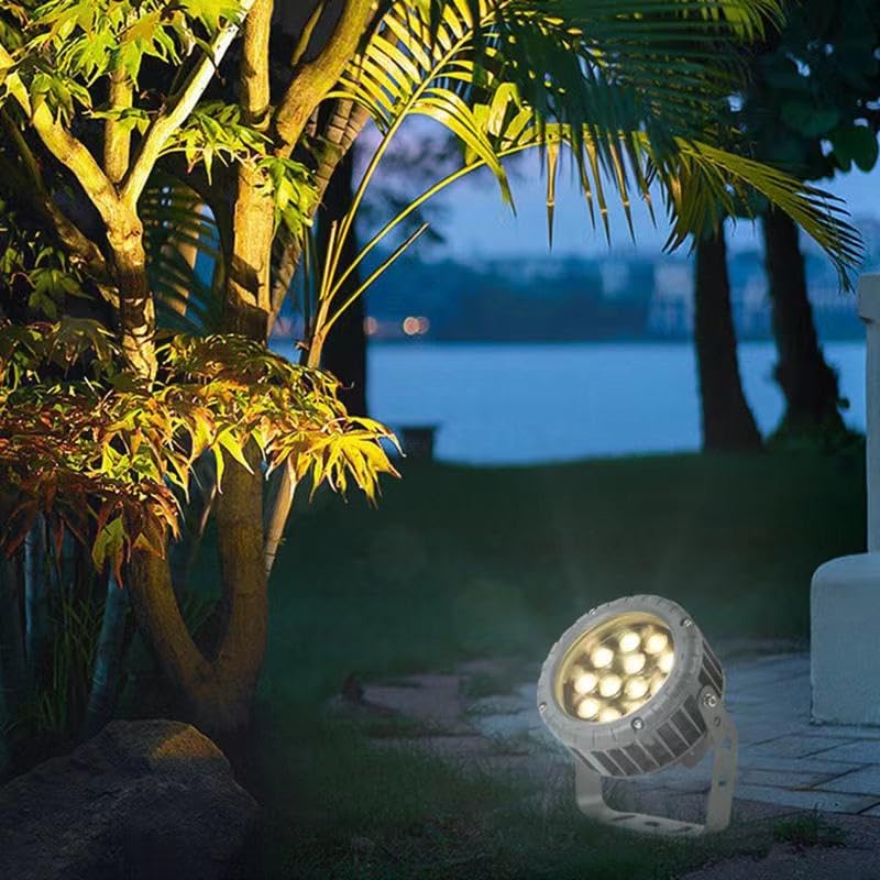 Ahuja International Modern Tree Hugging Floor Light Spotlight with Waterproof for Outdoors IP65, Round Garden Spotlights, Adjustable Angle, 85-265V Floor Spotlight (2-Year Warranty) (Warm White)