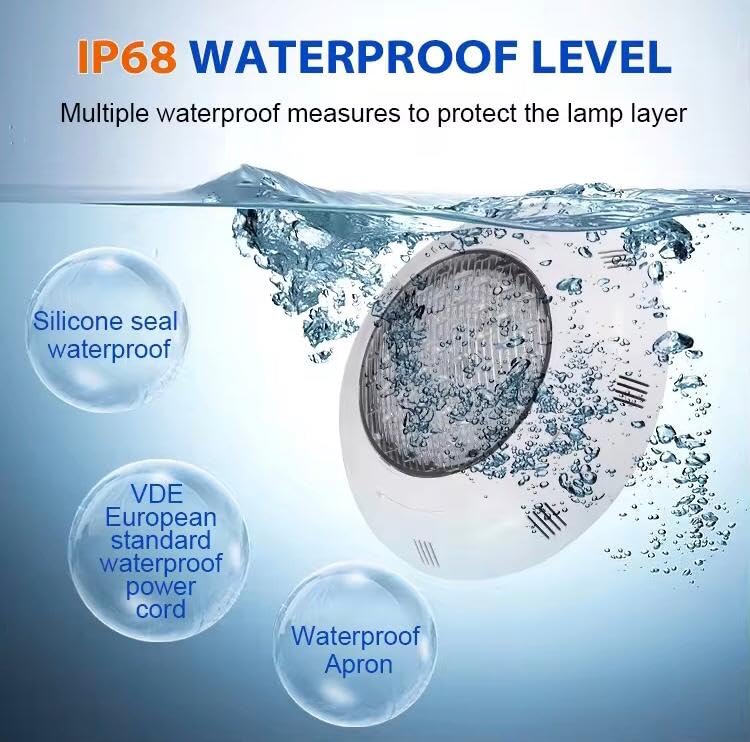 AHUJA INTERNATIONAL Swimming Pool Lights Plastic 12W Underwater Waterproof Wall Mounted Night Swimming Pool Bright White Light with Driver Pool Light