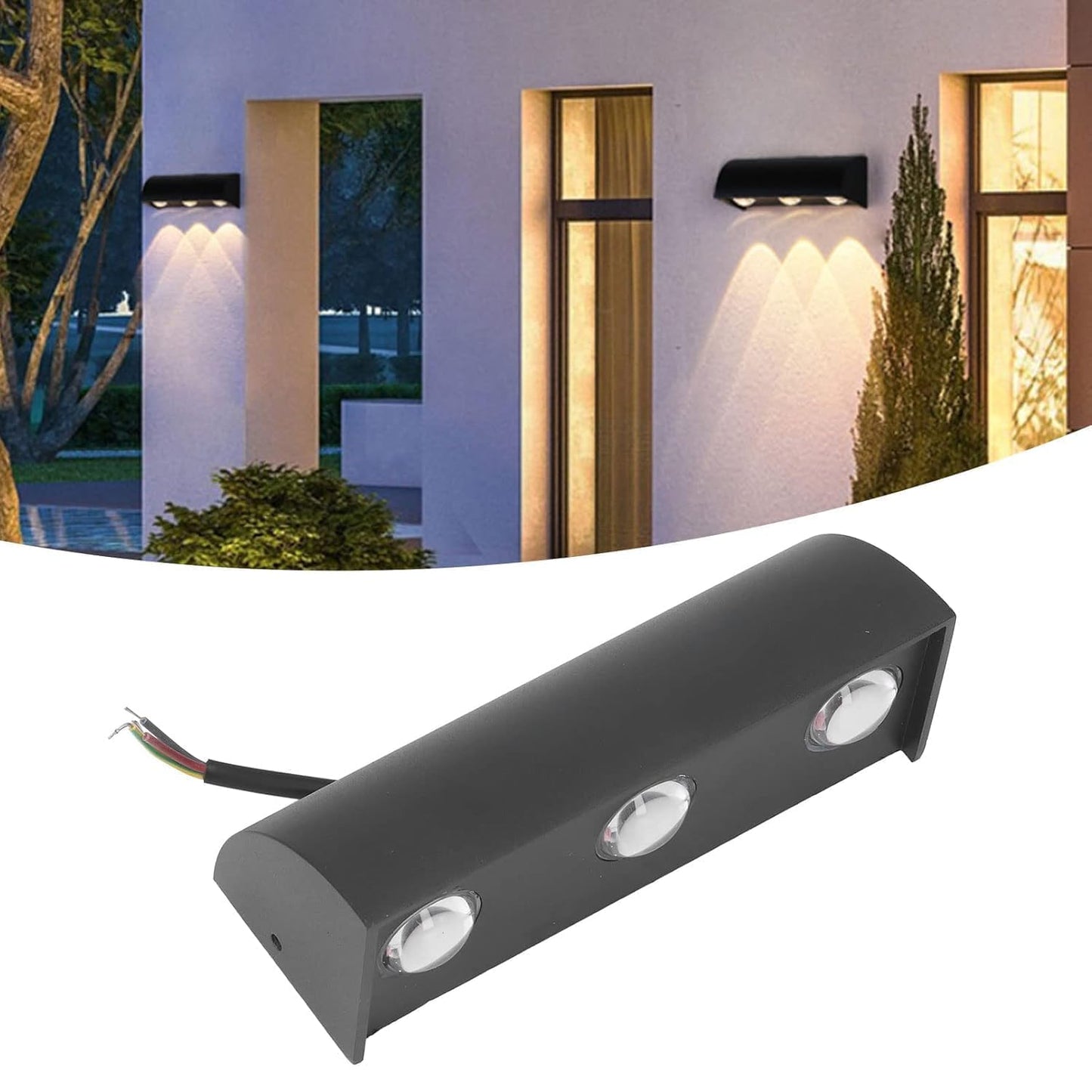 AHUJA INTERNATIONAL Modern Black Aluminium Wall Light Fixture for Waterproof Outdoor Wall Lamp for Garden, Balcony, Patio, Corridor & Home Decor Wall Light