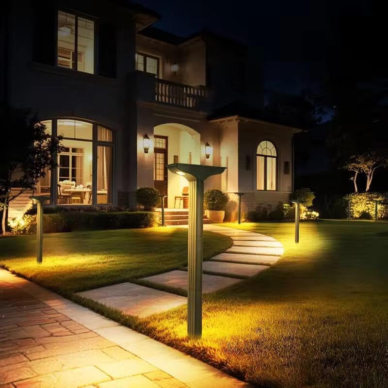 Ahuja International Solar Garden Spike Light Lens Model – IP65 Waterproof, Automatic On Off Motion Sensor Solar Light for Outdoor Use Light (Warm White)
