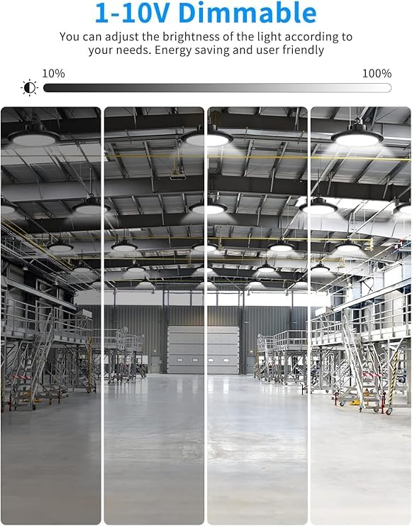 AHUJA INTERNATIONAL High Bay Industrial Hanging Ceiling Light with Cable, IP65 Commercial Warehouse Super Bright Bay Lamp for Garage Workshop Factory , 2 Year Warranty Pack of 1