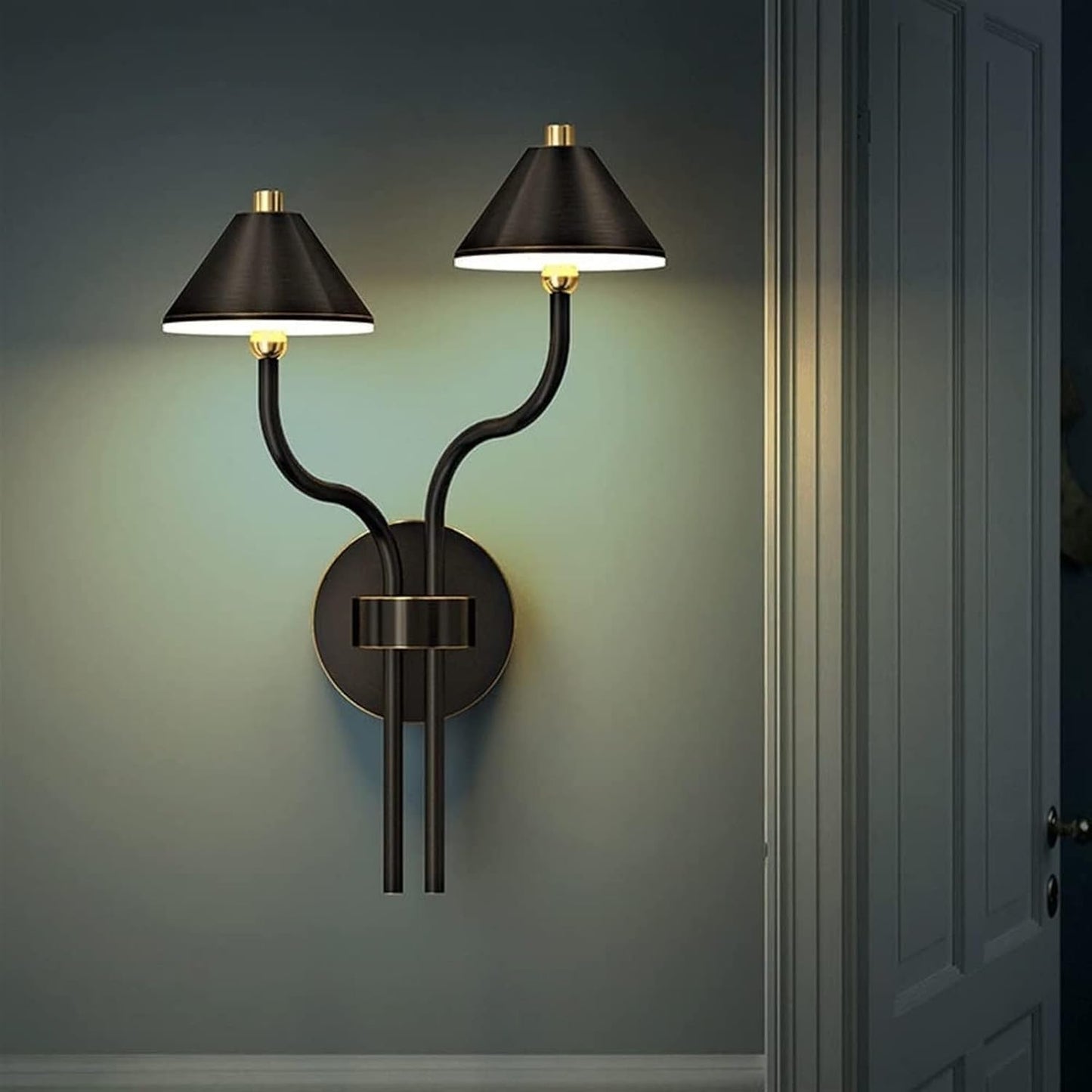 AHUJA INTERNATIONAL Modern Long Mushroom Umbrella Design Wall Lamp 12W Light Fixture for Living Room, Bedroom, Café & Home Décor Wall Lamp White,Warm & Natural White