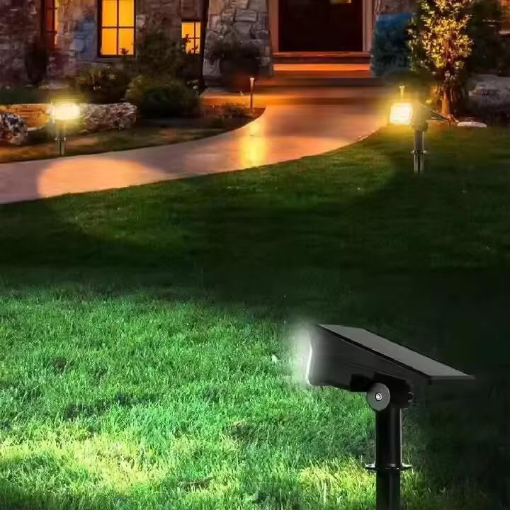 Ahuja International Solar Garden Spike Light Lens Model – IP65 Waterproof, Automatic On Off Motion Sensor Solar Light for Outdoor Use Light (Warm White)